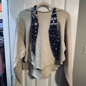 Free People Cream Knit Top